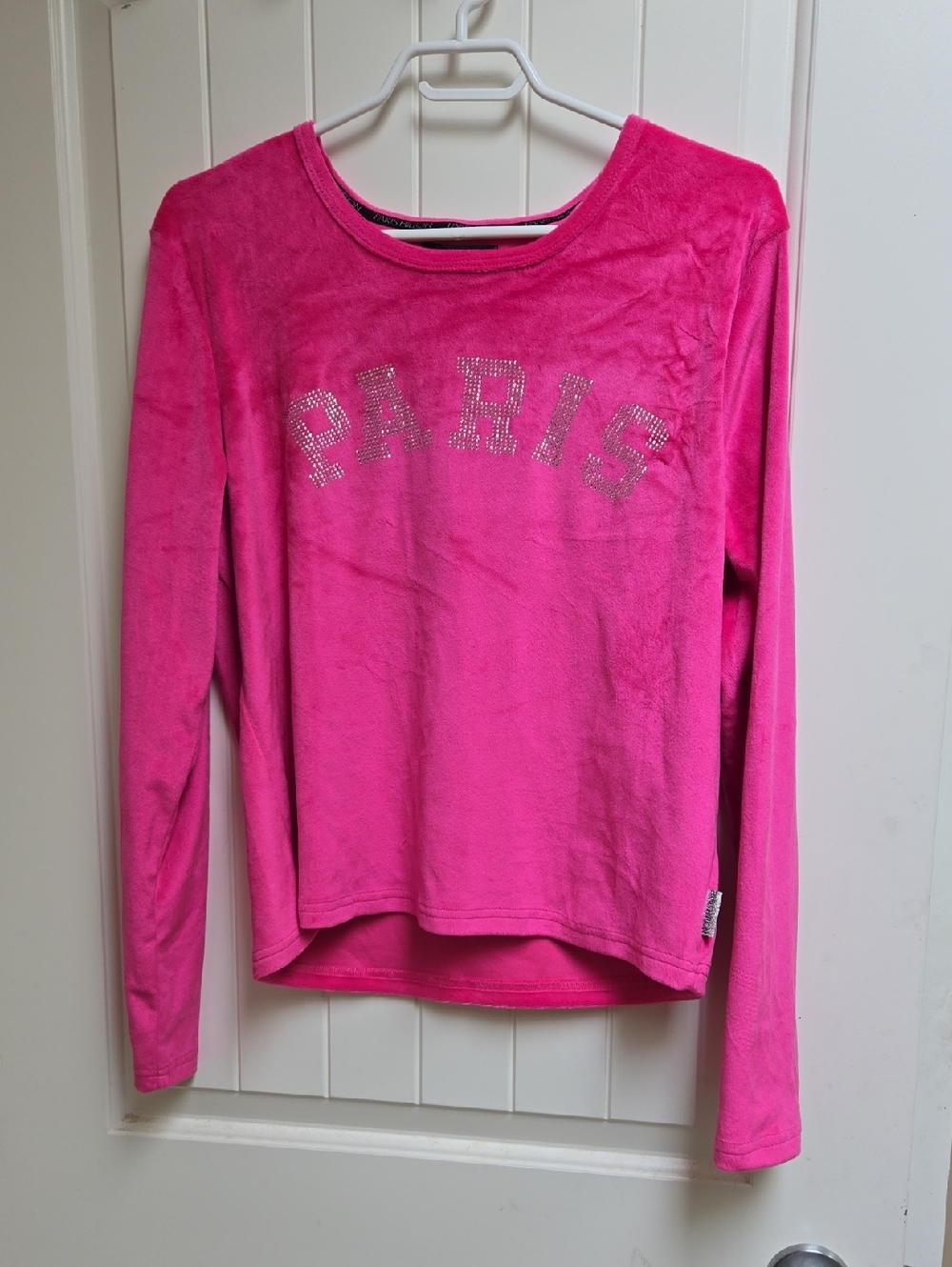 Paris Hilton Bright Hot Pink Top Shirt with Label Women's XL Long Sleeve